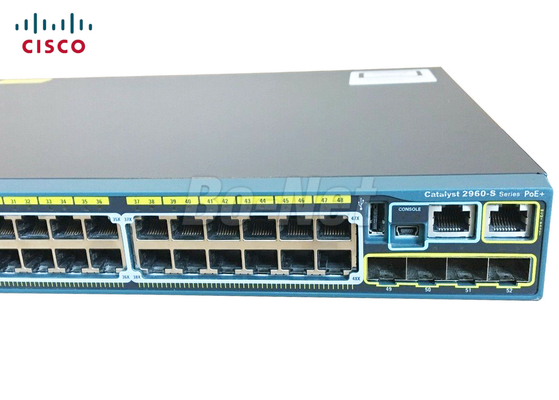 LAN Base Cisco Gigabit Switch WS-C2960S-48FPS-L 2960 48 Port POE 740W Switch